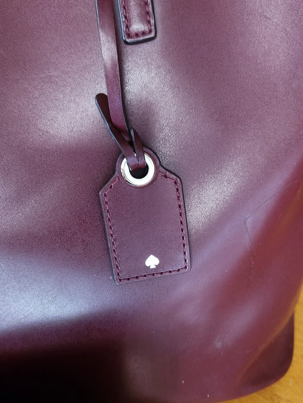 kate spade New York Cherrywood Burgundy Leather Tote